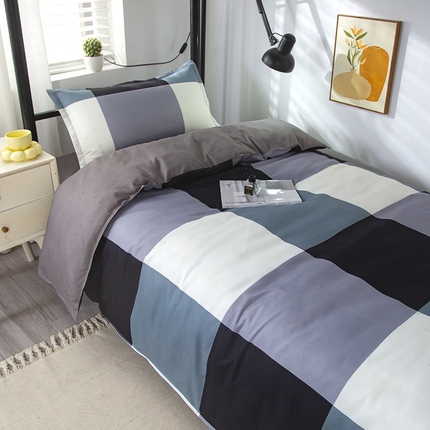 91家纺网 家纺一手货源 找家纺 悦织湾家纺 2025新款印花学生宿舍亲肤芦荟棉三件套单双人四件套轻奢印花磨毛床上用品 创意空间