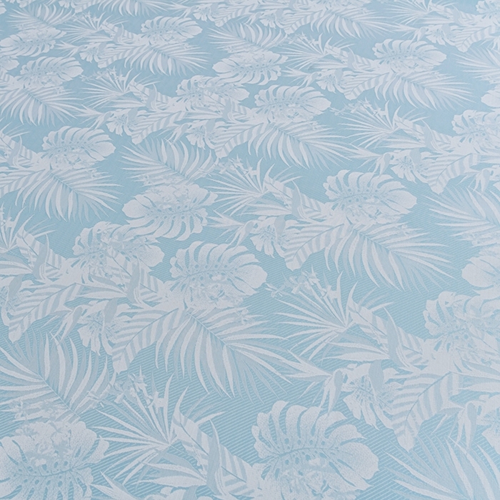 91家纺网 家纺一手货源 找家纺 芯诗曼家纺 2025新款三明治凉感丝提花冰丝席凉席 叶语恋-蓝床席款