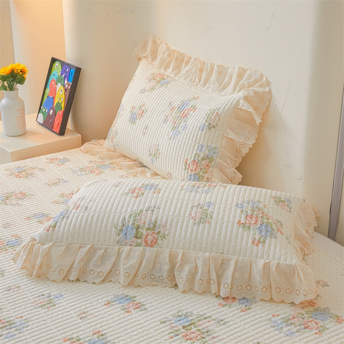 91家纺网 家纺一手货源 找家纺 （总）恒爱家纺2025新款全棉纯棉韩版花边床盖