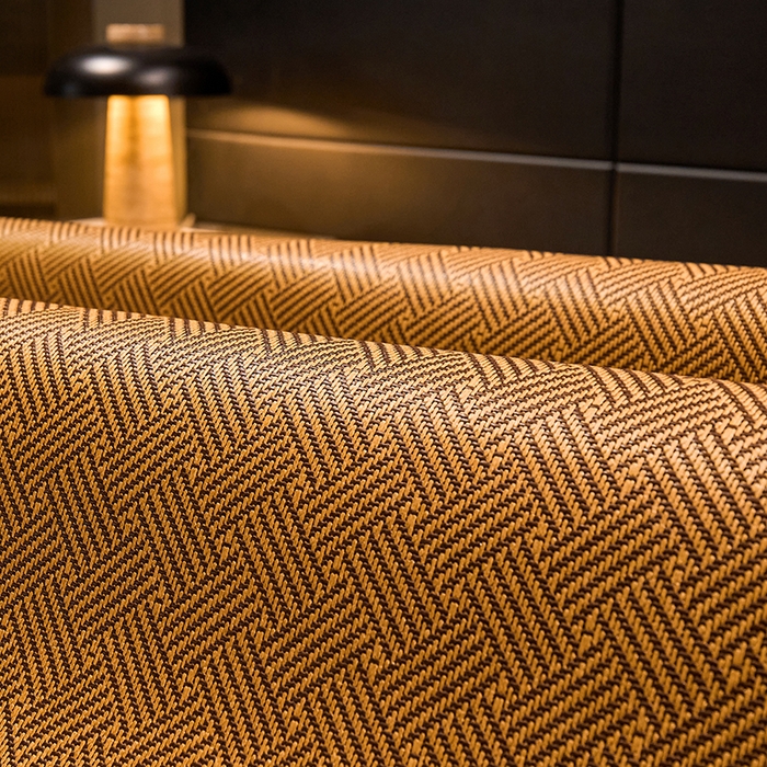 91家纺网 家纺一手货源 找家纺 绒艺席业 2025新款艾草藤席冰丝双面席席子凉席 萌萌熊猫-编织纹