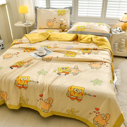 91家纺网 家纺一手货源 找家纺 （总）云恋 2025儿童卡通小版冰丝被夏凉被夏季空调被单人被子被芯可机洗薄款