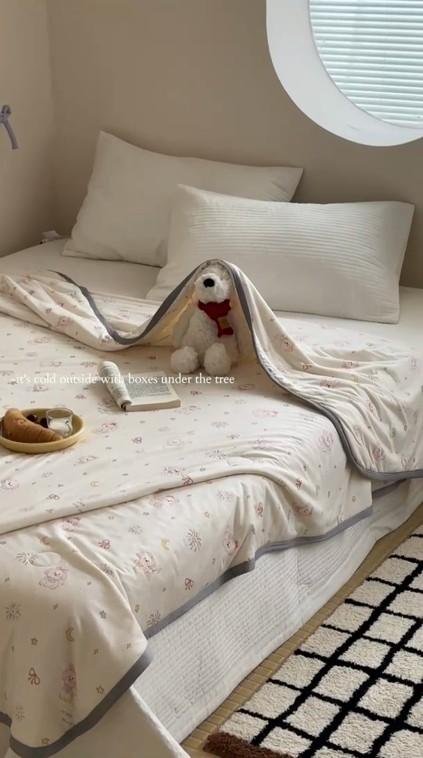 91家纺网 家纺一手货源 找家纺 觅糖家纺 2025新款软糯针织云柔大豆夏被 奶油小狗