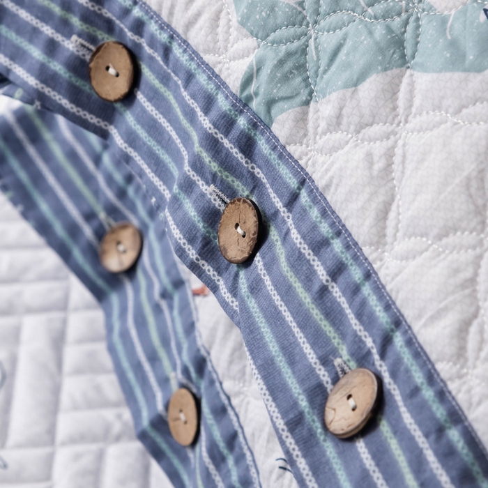 91家纺网 家纺一手货源 找家纺 优乐家纺 2025新款纯棉印花夹棉系列四件套-纽扣款新狂欢乐园