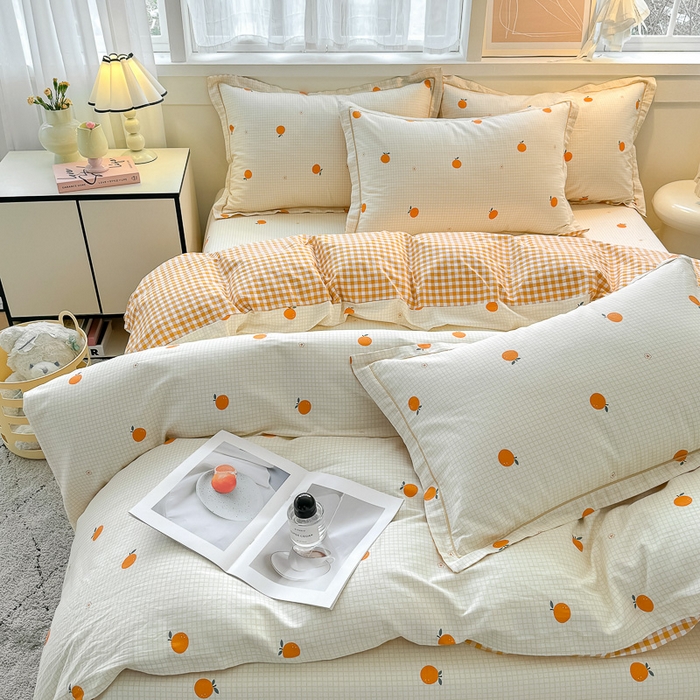 91家纺网 家纺一手货源 找家纺 红粉佳人家纺 2025春夏新款A类全棉纯棉12868纯棉单被套 甜桔