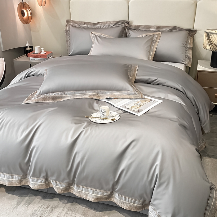 91家纺网 家纺一手货源 找家纺 （总）瑞驰家纺 2025新款长绒棉纯棉绣花四件套--千寻系列