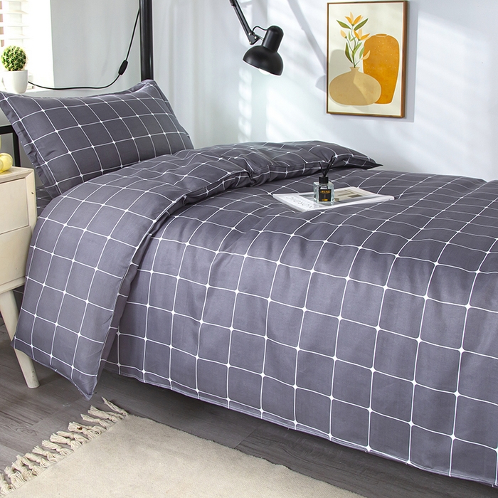 91家纺网 家纺一手货源 找家纺 悦织湾家纺 2025新款印花学生宿舍亲肤芦荟棉三件套单双人四件套轻奢印花磨毛床上用品 憧憬