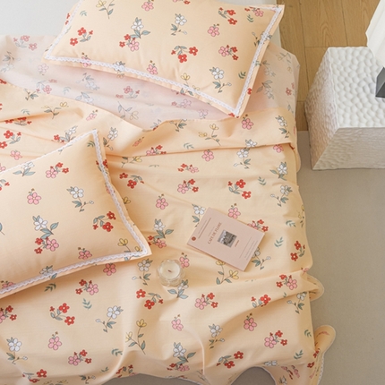 91家纺网 家纺一手货源 找家纺 （总）萌宝 2025老粗布新款纯棉细纱三枚缎卡帆布花边款软凉席床单提供买家秀