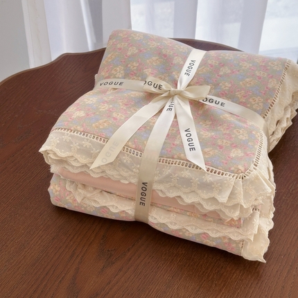 91家纺网 家纺一手货源 找家纺 （总）黛馨 2025新款全棉纯棉镂空蕾丝边四件套