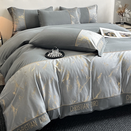 91家纺网 家纺一手货源 找家纺 （总）苏源家居 2025新款轻奢亲肤棉刺绣烫金工艺四件套