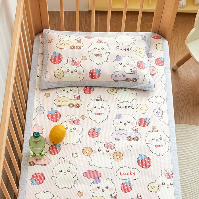 91家纺网 家纺一手货源 找家纺 嗨生活 2025新款A类儿童冰藤枕套 幼儿园枕套 儿童枕套 开心乐园