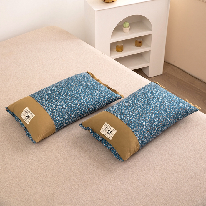 91家纺网 家纺一手货源 找家纺 （总）九州枕芯 2025新款全棉双层小碎花纯荞麦枕 枕头枕芯