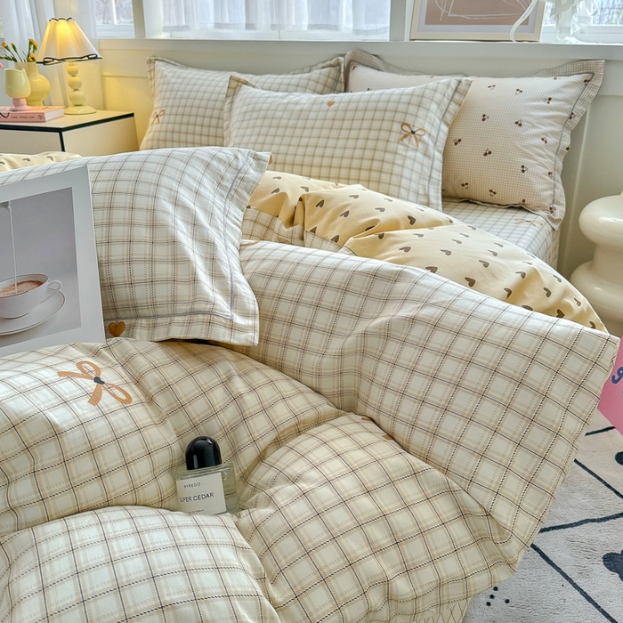 91家纺网 家纺一手货源 找家纺 红粉佳人家纺 2025春夏新款A类全棉纯棉12868纯棉单被套 极简主义