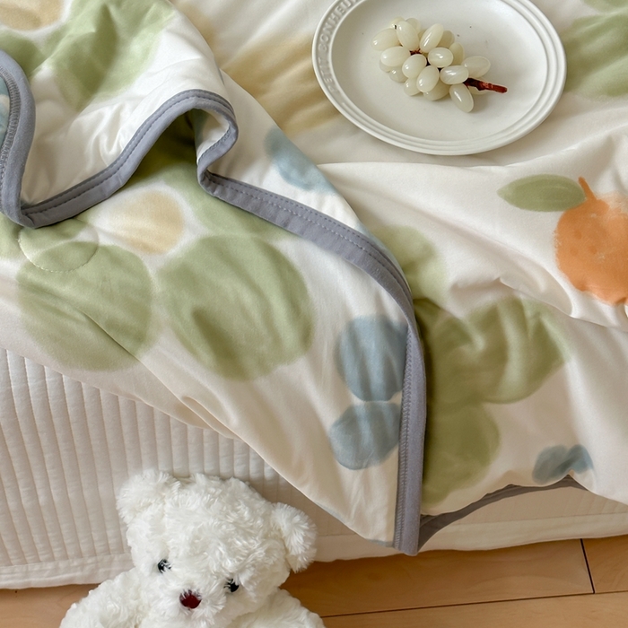 91家纺网 家纺一手货源 找家纺 觅糖家纺 2025新款软糯针织云柔大豆夏被 花梦