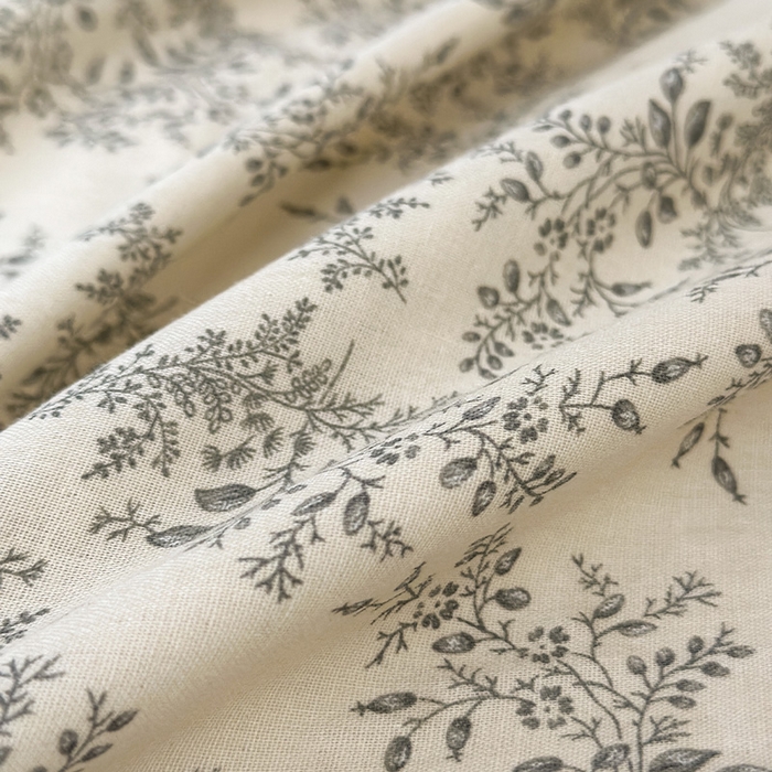 91家纺网 家纺一手货源 找家纺 蓝邻家纺 2025春夏新款全棉纯棉复古双层纱花边织带款四件套 瑞莎-深灰