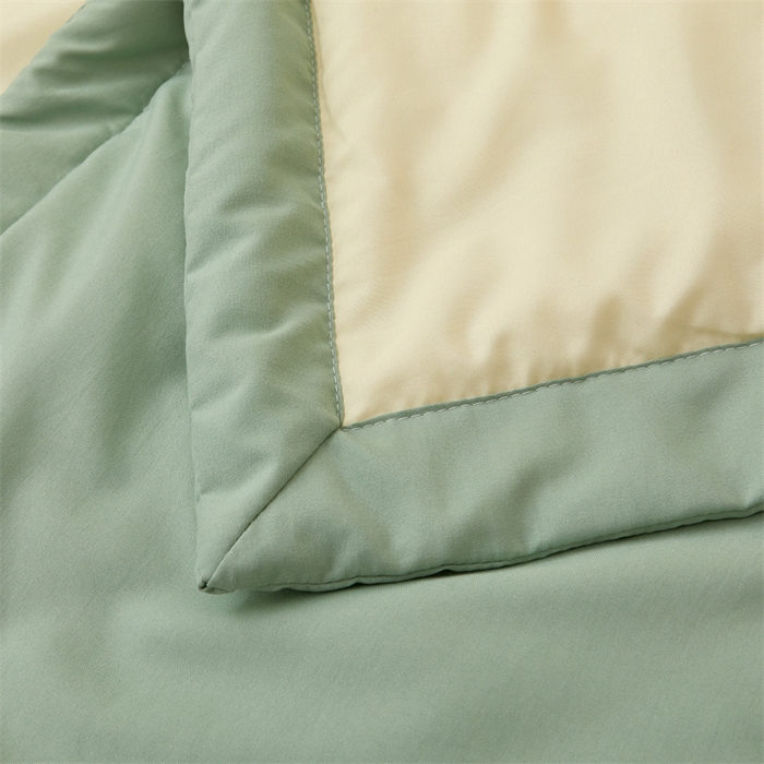 91家纺网 家纺一手货源 找家纺 西域种棉人·千百笠 2025新款A类100%新疆棉花夏凉被纯棉全棉填充毛巾绣绣花纯色双拼原棉空调被夏被 云暖-奶油黄