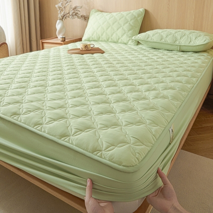 91家纺网 家纺一手货源 找家纺 （总）九亭家纺 2025新款A类大豆纤维防水夹棉床笠