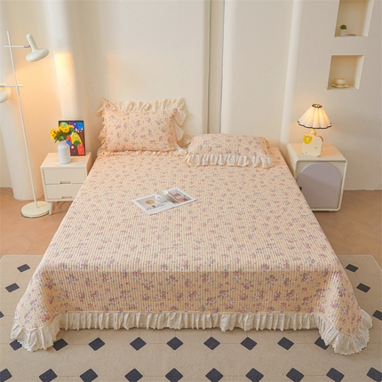 91家纺网 家纺一手货源 找家纺 （总）恒爱家纺2025新款全棉纯棉韩版花边床盖