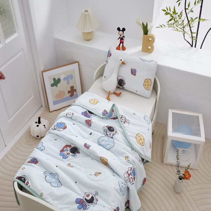 91家纺网 家纺一手货源 找家纺 （总）丝涟家居 2025新款A类卡通小清新双面印花凉感丝夏被