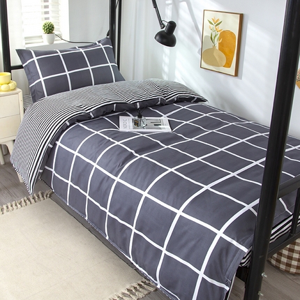 悦织湾家纺 2025新款印花学生宿舍亲肤芦荟棉三件套单双人四件套轻奢印花磨毛床上用品 印象空间