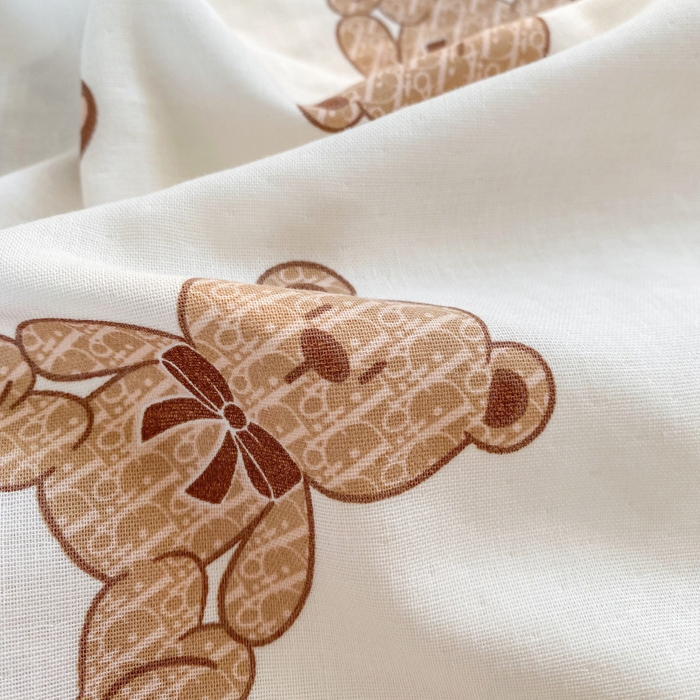 91家纺网 家纺一手货源 找家纺 潮邦 2025新款全棉双层纱多功能盖毯 棕熊