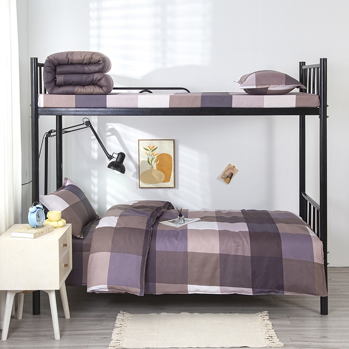 91家纺网 家纺一手货源 找家纺 悦织湾家纺 2025新款印花学生宿舍亲肤芦荟棉三件套单双人四件套轻奢印花磨毛床上用品 巴罗格