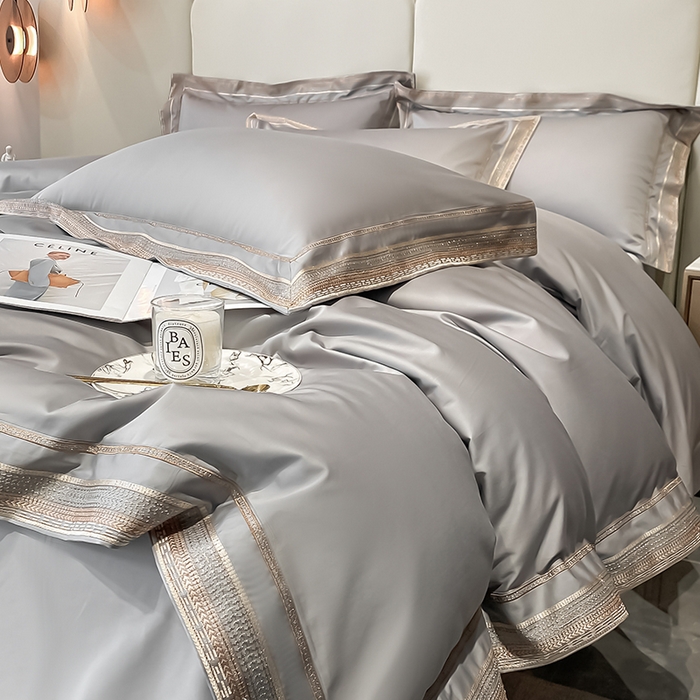 91家纺网 家纺一手货源 找家纺 （总）瑞驰家纺 2025新款长绒棉纯棉绣花四件套--千寻系列