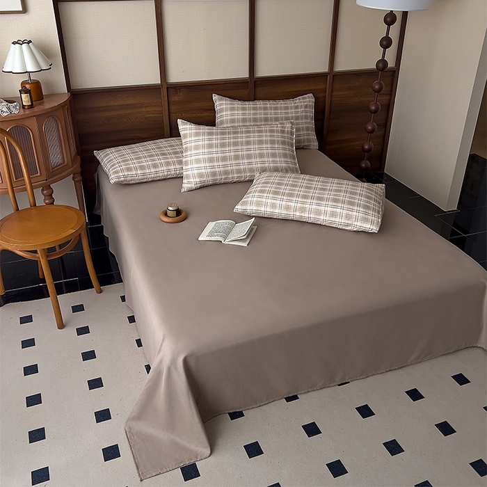 91家纺网 家纺一手货源 找家纺 优品阁  2025新款A类全棉有氧双层纱四件套 布里奥