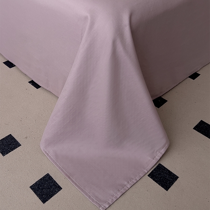 91家纺网 家纺一手货源 找家纺 优品阁  2025新款A类全棉有氧双层纱四件套 布里奥-紫