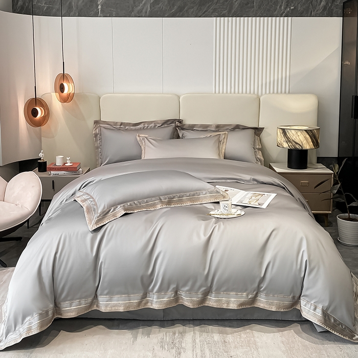 91家纺网 家纺一手货源 找家纺 （总）瑞驰家纺 2025新款长绒棉纯棉绣花四件套--千寻系列