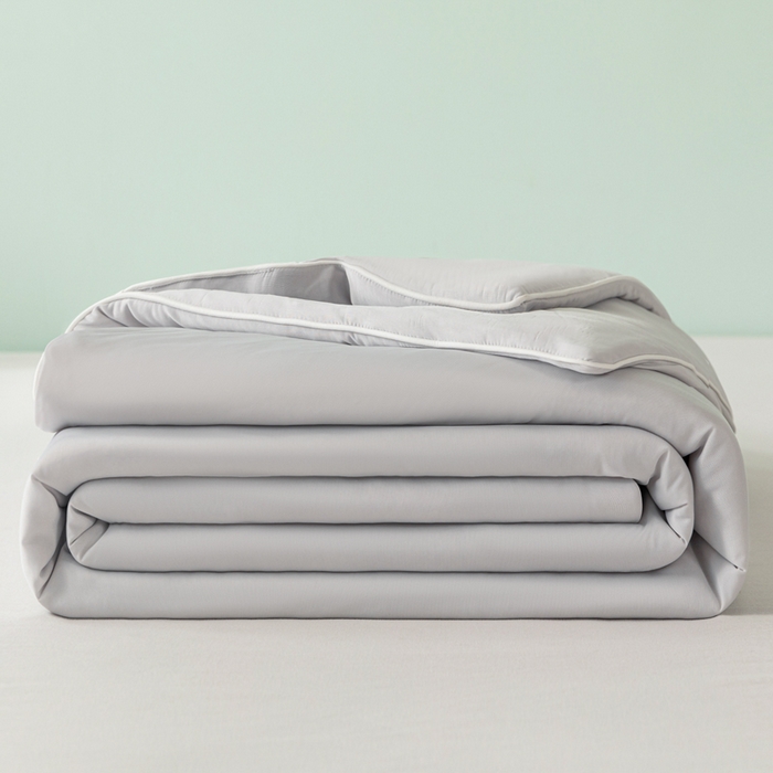 91家纺网 家纺一手货源 找家纺 瑜珠家纺 2025新款瑜珠云母凉感丝夏被 高级灰