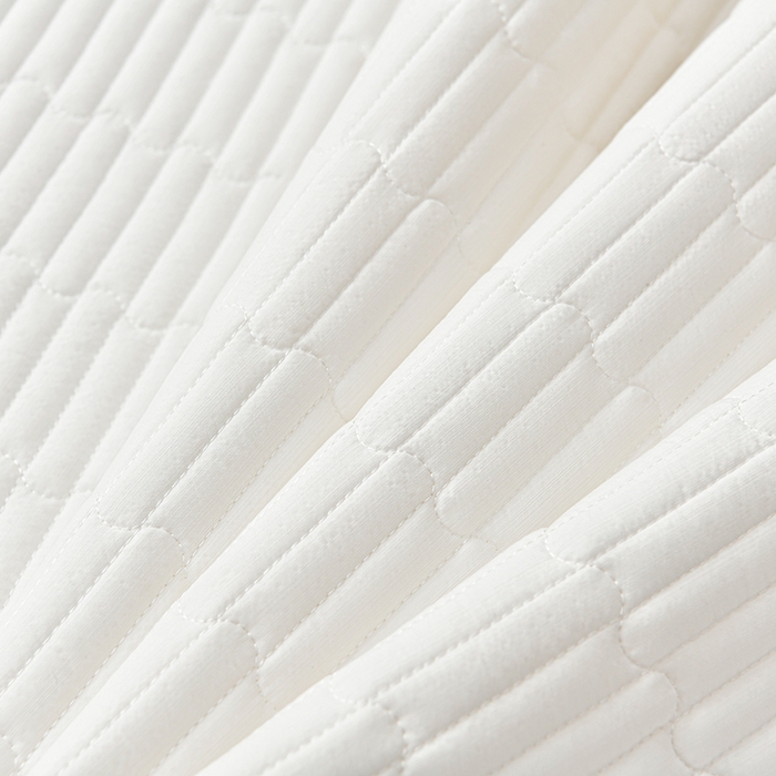 91家纺网 家纺一手货源 找家纺 星窝家纺 2025新款水洗棉花边床裙式多功能床盖三件套 经典奶白