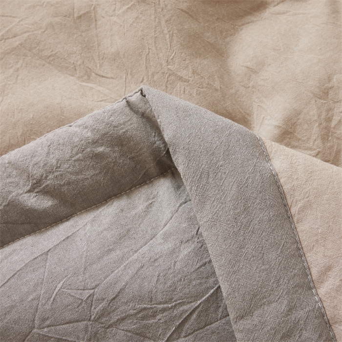 91家纺网 家纺一手货源 找家纺 2025新款A类里外全棉夏凉被100%新疆棉纯棉全棉填充无印格子款空调被原棉夏被 里外全棉-双拼咖