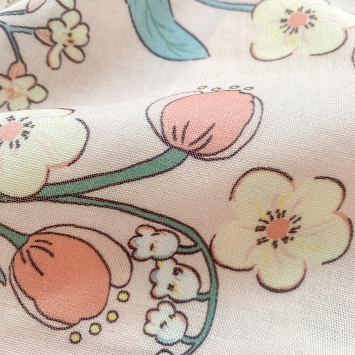 91家纺网 家纺一手货源 找家纺 潮邦 2025新款全棉双层纱多功能盖毯 心怡粉