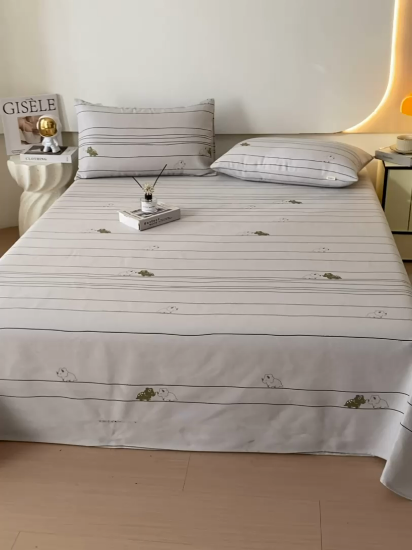 91家纺网 家纺一手货源 找家纺 爱彼家纺 2025新款锦柔老粗布席子凉席床单 条条龙