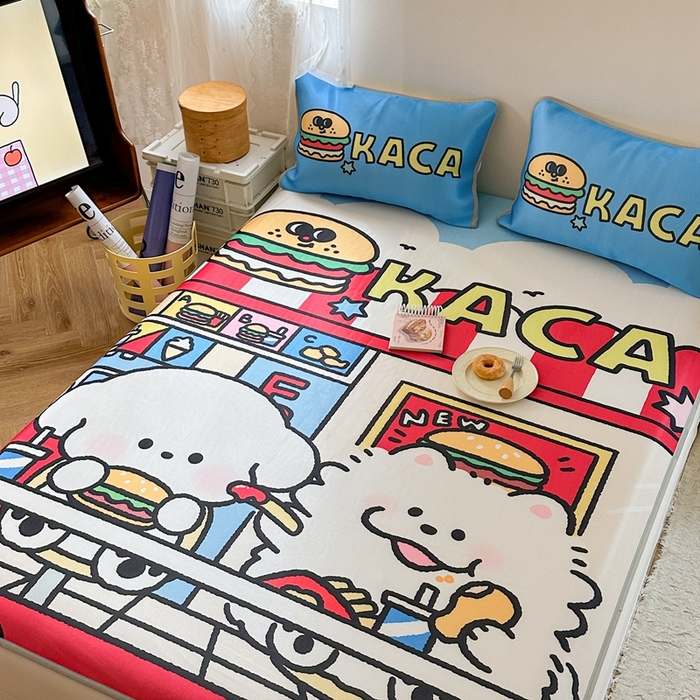 91家纺网 家纺一手货源 找家纺 美乐迪家纺 2025新款碳光凉感冰丝席 汉堡伙伴