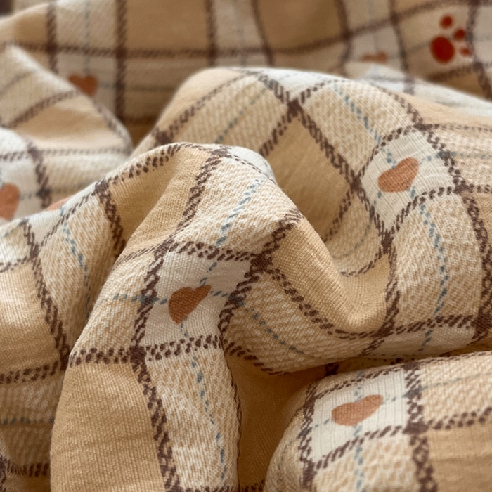 91家纺网 家纺一手货源 找家纺 欧尚 2025新款细黑边夏被床单床盖三件套 呆萌狗