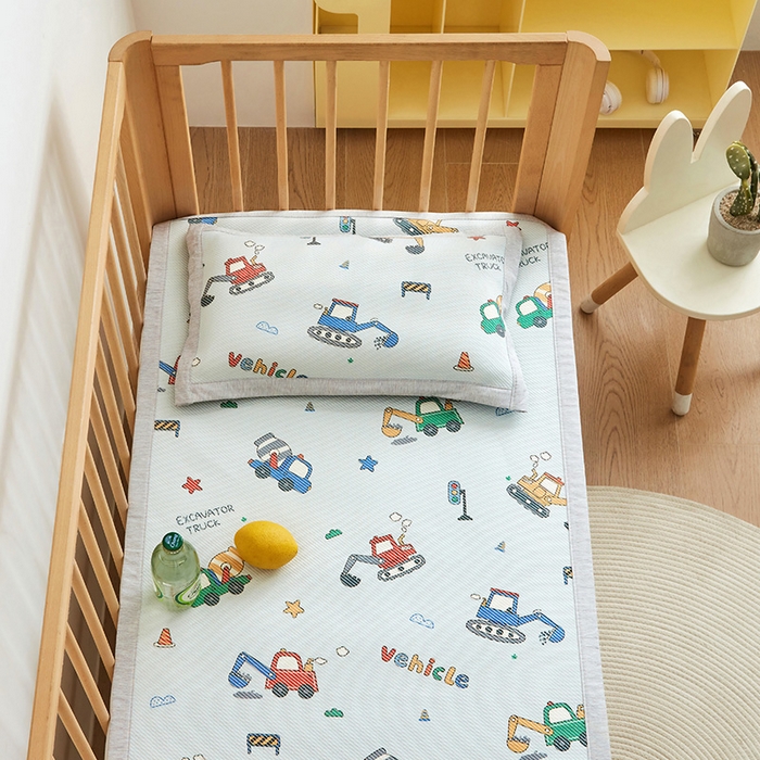 91家纺网 家纺一手货源 找家纺 嗨生活 2025新款A类儿童冰藤枕套 幼儿园枕套 儿童枕套 彩色挖掘