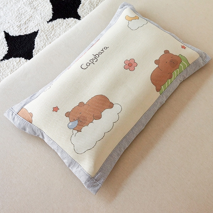 91家纺网 家纺一手货源 找家纺 嗨生活 2025新款A类儿童冰藤枕套 幼儿园枕套 儿童枕套 可爱巴拉