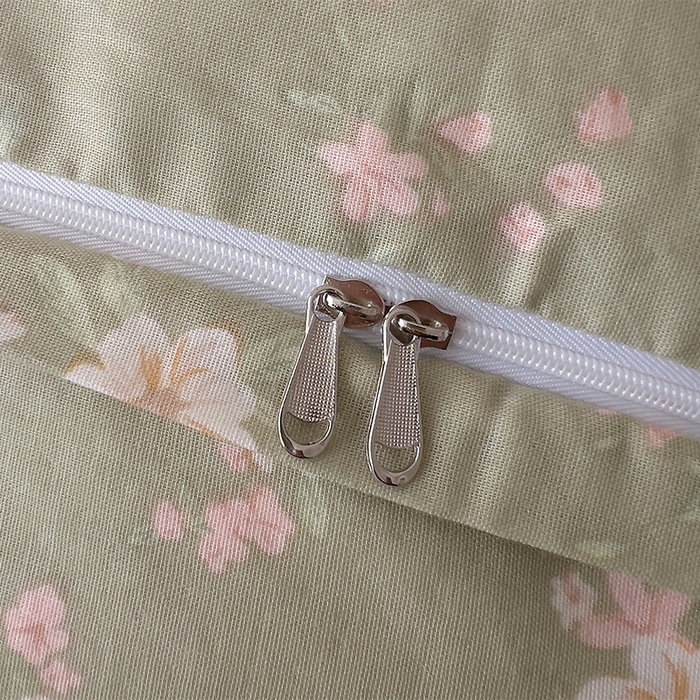 91家纺网 家纺一手货源 找家纺 优品阁  2025新款A类全棉有氧双层纱四件套 浅汐