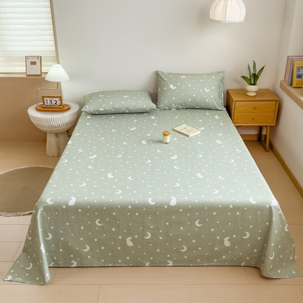 91家纺网 家纺一手货源 找家纺 （总）义博家纺 2025新款原棉老粗布床单凉席