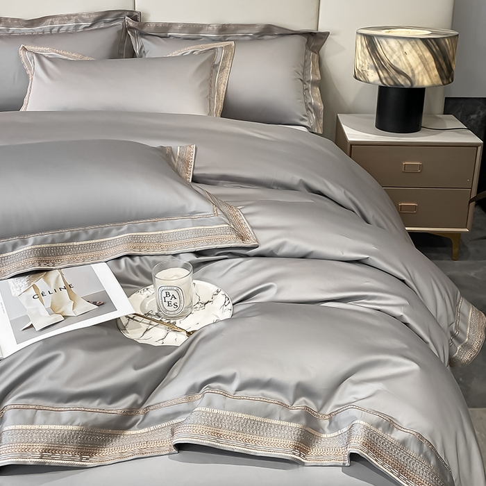 91家纺网 家纺一手货源 找家纺 （总）瑞驰家纺 2025新款长绒棉纯棉绣花四件套--千寻系列