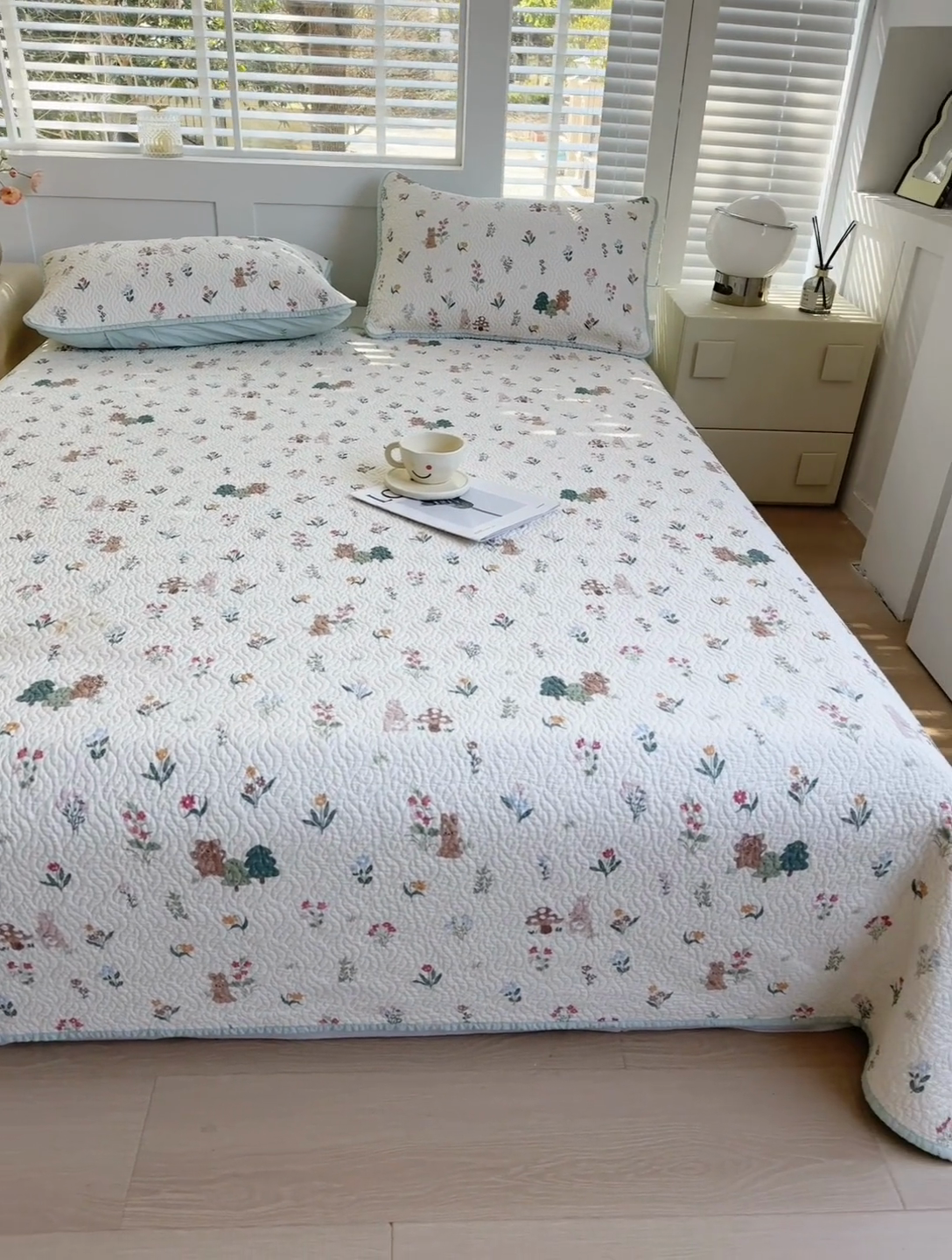 91家纺网 家纺一手货源 找家纺 （总）宜梦家居【需要买家秀请联系老板】 2025新款双面纯棉夹层新疆棉花高温砂洗全棉床盖