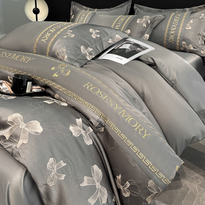 91家纺网 家纺一手货源 找家纺 （总）米彩家纺 2025新款A类水洗真丝金丝浮雕提花绣花四件套