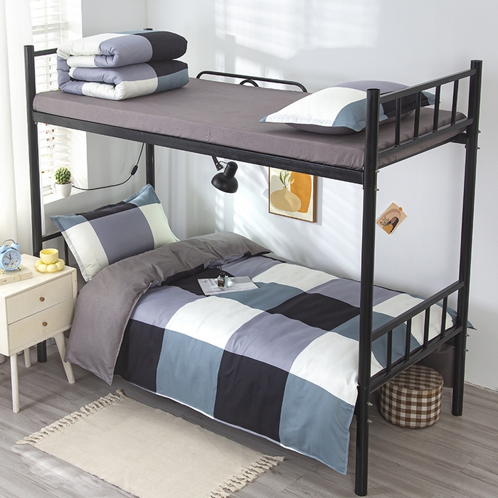 91家纺网 家纺一手货源 找家纺 悦织湾家纺 2025新款印花学生宿舍亲肤芦荟棉三件套单双人四件套轻奢印花磨毛床上用品 创意空间