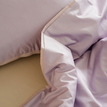 2025新款长绒棉缺角工艺单品系列单被套 冰草紫