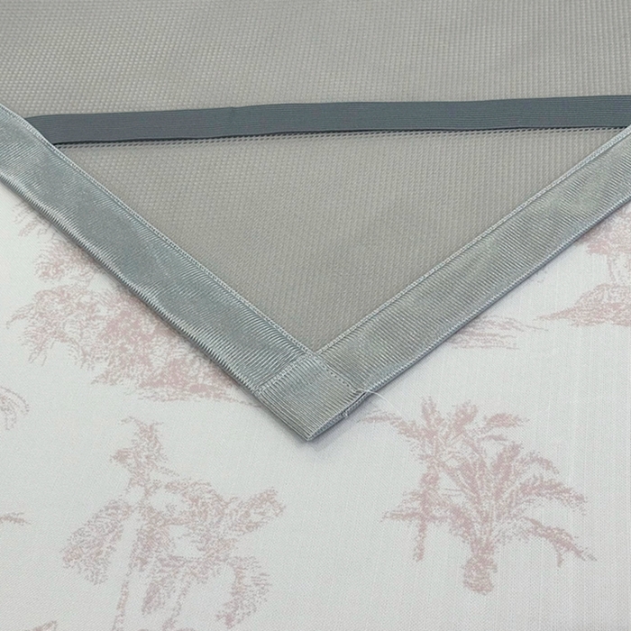 91家纺网 家纺一手货源 找家纺 曲宿家纺 2025新款高分子色织提花软凉席系列 丛林-粉