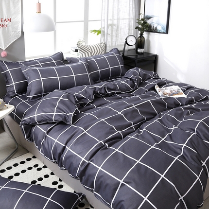 91家纺网 家纺一手货源 找家纺 悦织湾家纺 2025新款亲肤芦荟棉四件套轻奢印花磨毛床上用品亲肤棉四件套 梦格