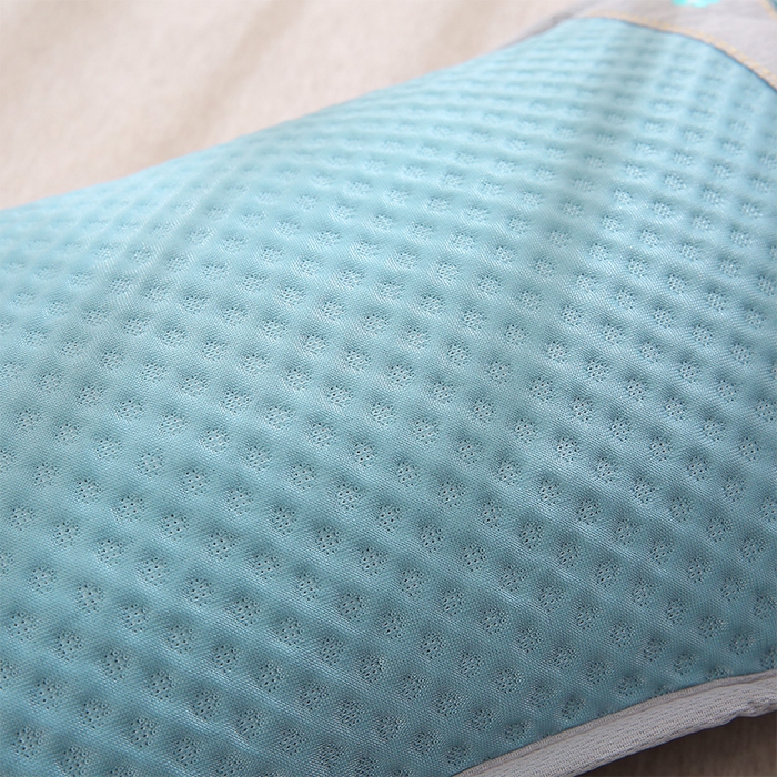 91家纺网 家纺一手货源 找家纺 纽乐家纺 2025夏季夏凉茶香枕头冰丝凉感华夫格凉豆豆茶叶茉莉花枕头枕芯 冰丝华夫格茶香枕-蓝色 35x55cm/只