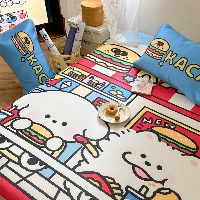 91家纺网 家纺一手货源 找家纺 美乐迪家纺 2025新款碳光凉感冰丝席 汉堡伙伴