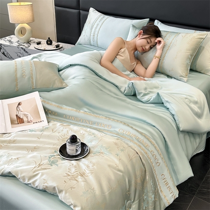 91家纺网 家纺一手货源 找家纺 （总）DC 2025新款天丝雕花夏被